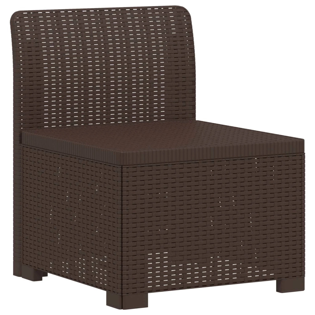 Divano da giardino 4 posti aspetto rattan PP Marrone 3443995