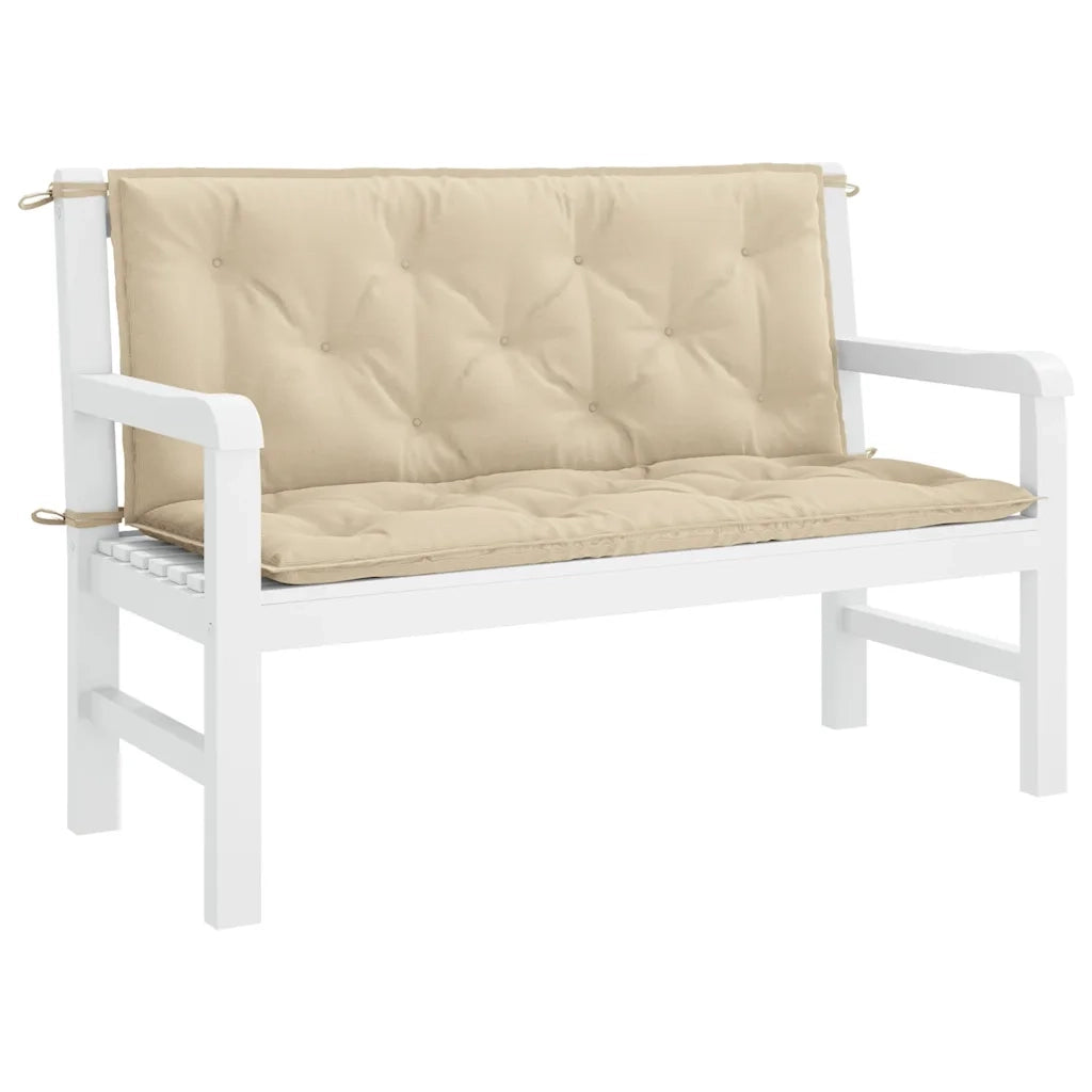 Cuscino per Panca Beige 120x(50+50)x7 cm in Tessuto Oxford
