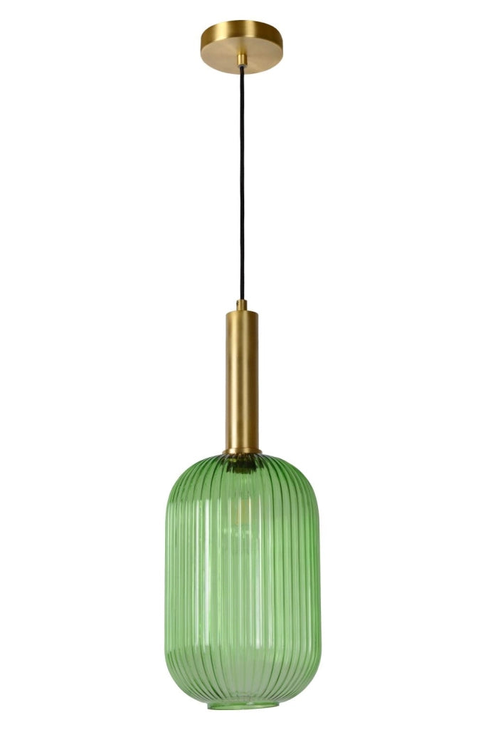 Lampada a sospensione Lucide Maloto verde oro Ø20 E27