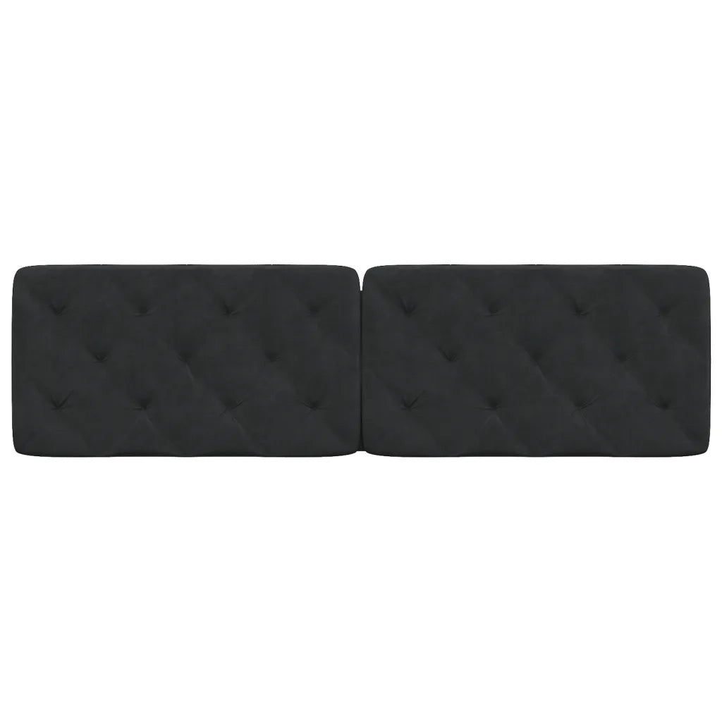 Cuscino Testiera-Cuscino per Testiera Nero 180 cm in Velluto