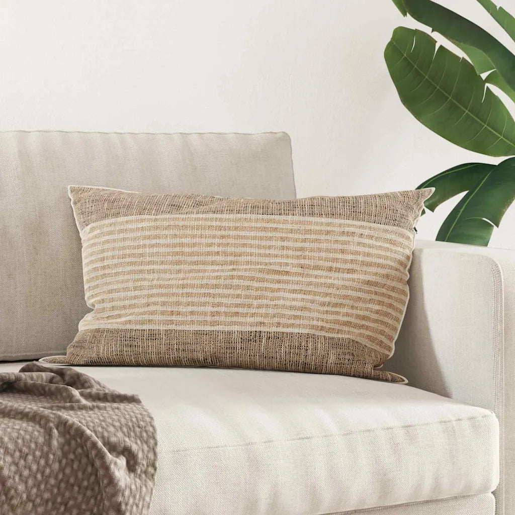 Cuscino con cuscino Bianco 80 x 42 x 20 cm Cotone e Poliestere 42007794