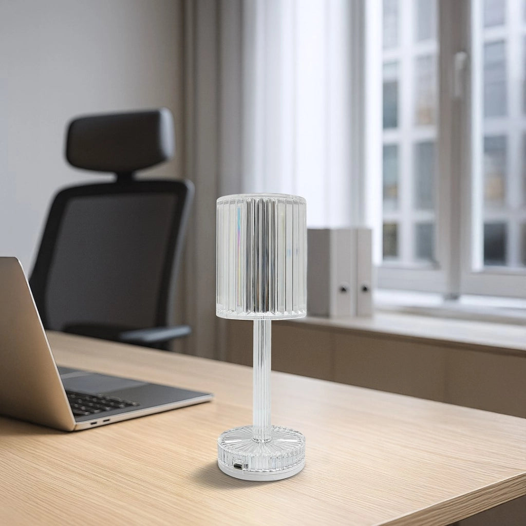 Lampada da tavolo LED trasparente USB-C CCT Milagro