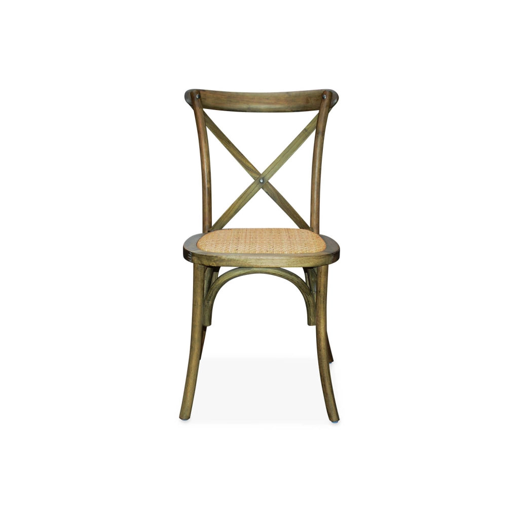 Set 4 sedie da bistrot vintage in legno, marrone