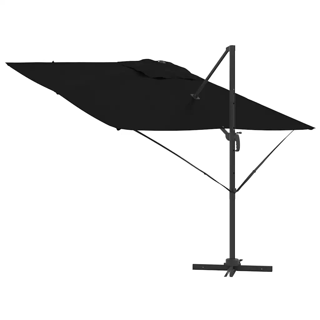 Ombrello | Parasol Roma Nero 286 x 284 x 265 cm Alluminio e Poliestere