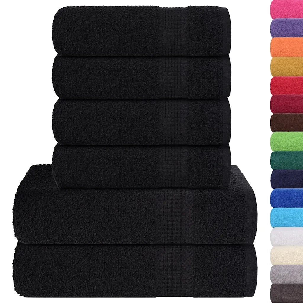 Set di asciugamani 6 pezzi FROGN Nero 360 g/m2 CFW4899320