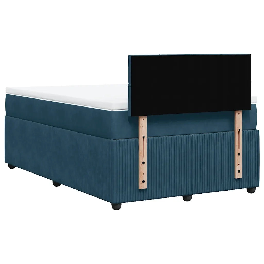 Giroletto a Molle con Materasso Blu 120x200 cm in Velluto 3287714