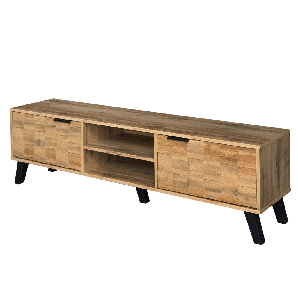 Mobile TV con 2 Ante e 2 Ripiani Aperti ¨C MINIMAL ¨C 160.5x35.5x45 cm