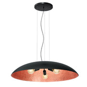 Lampada sospensione Luminex Compo nero/rame 3xE27 15W