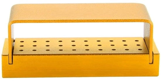 Contenitore di Sterilizzazione per Tandarts - Box di Desinfezione con Coperchio - Scatola di Acciaio Inossidabile - 30 Fessure - 7 x 2,5 x 3 cm - Contenitore di Desinfezione