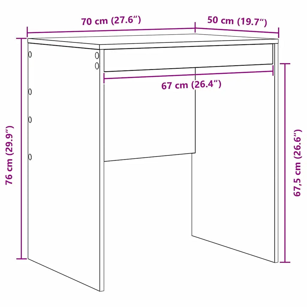 Scrivania Rovere Sonoma 70 x 50 x 76 cm 869420