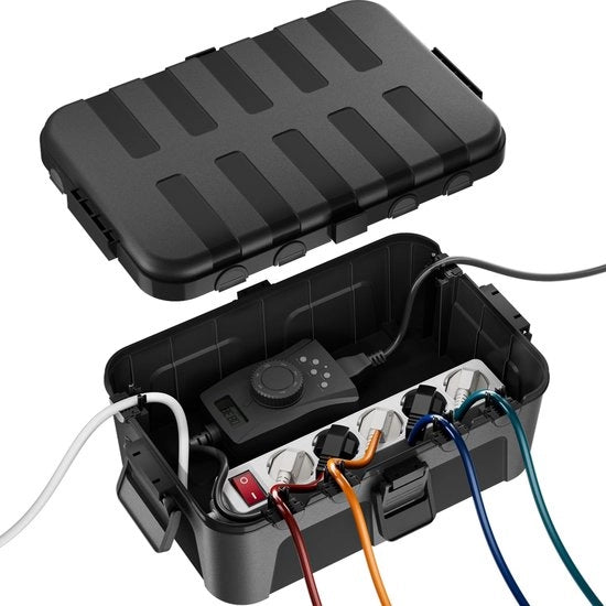 Contenitore di protezione per cavi extra grande - Impermeabile - Adatto all'uso all'aperto - Protezione per accessori elettrici - Idoneo per...