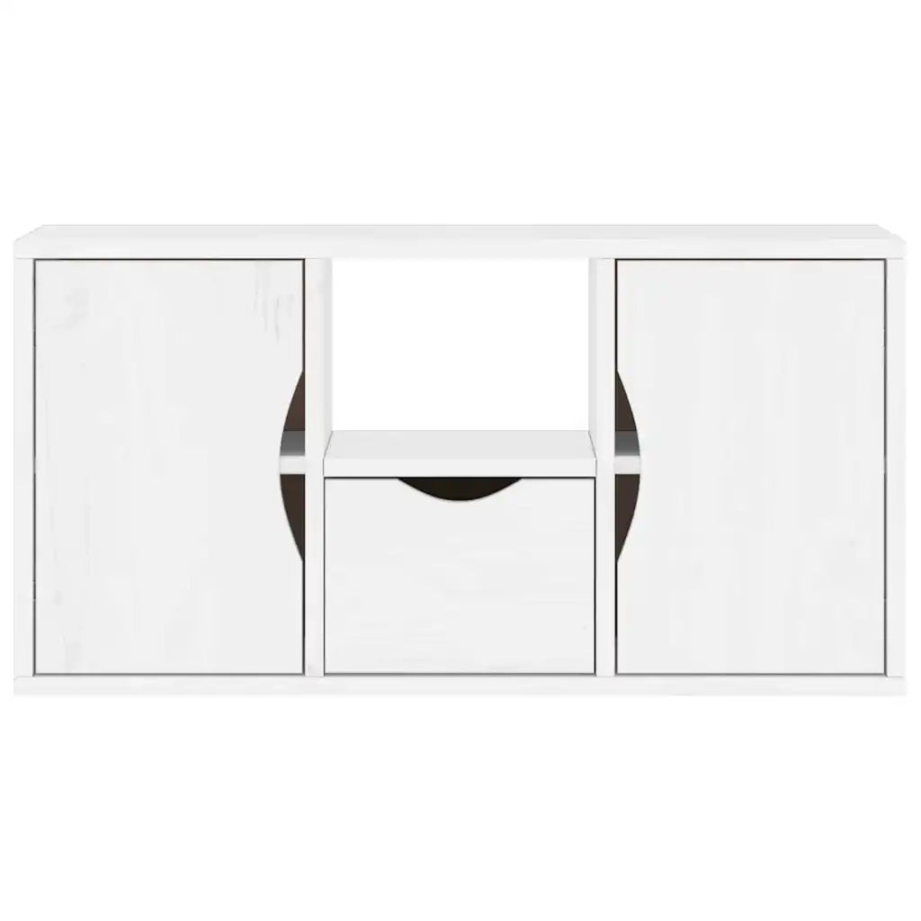 Mobile Porta TV con Cassetto-Mobile per TV-Credenza TV ODDA Bianco 79x24x40 cm