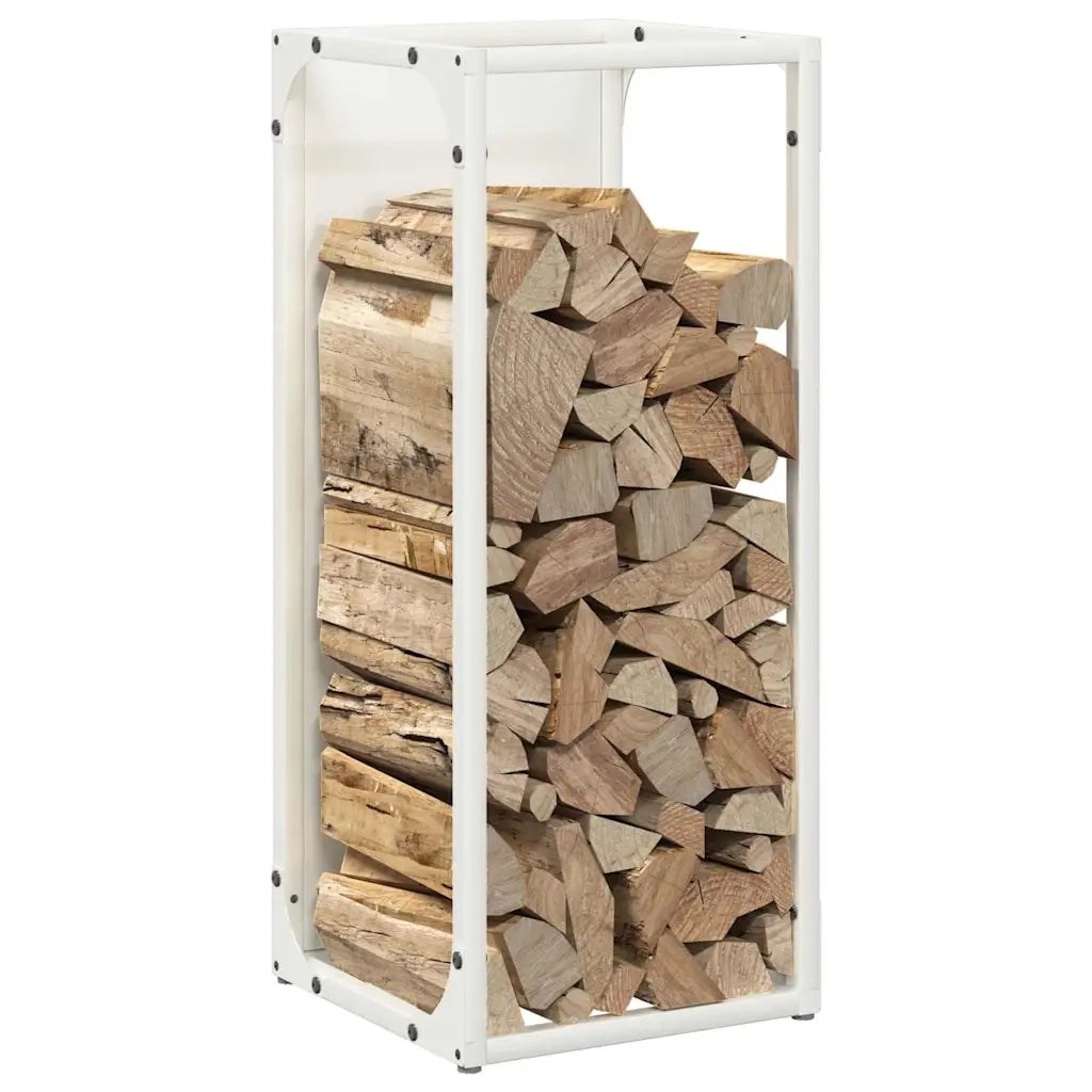 Rastrelliera per Legna da Ardere Bianca 25x25x60 cm 864260