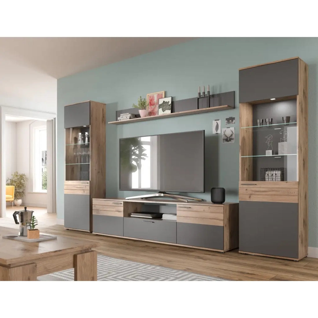 Scaffale – Grigio antracite e rovere chiaro – SELMA