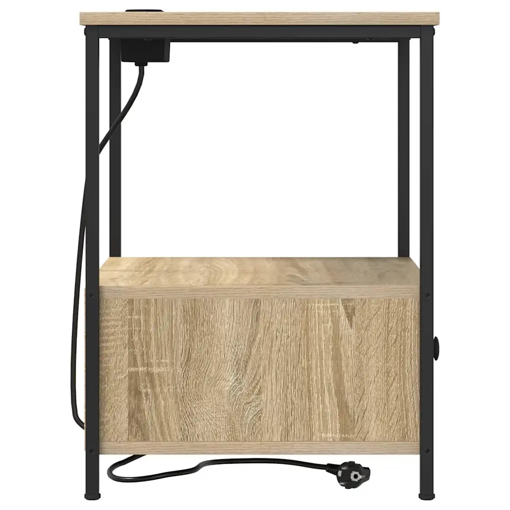 Comodino | Armadio da Notte | Mobiletto da notte con cassetto Rovere Sonoma 42 x 41 x 56 cm