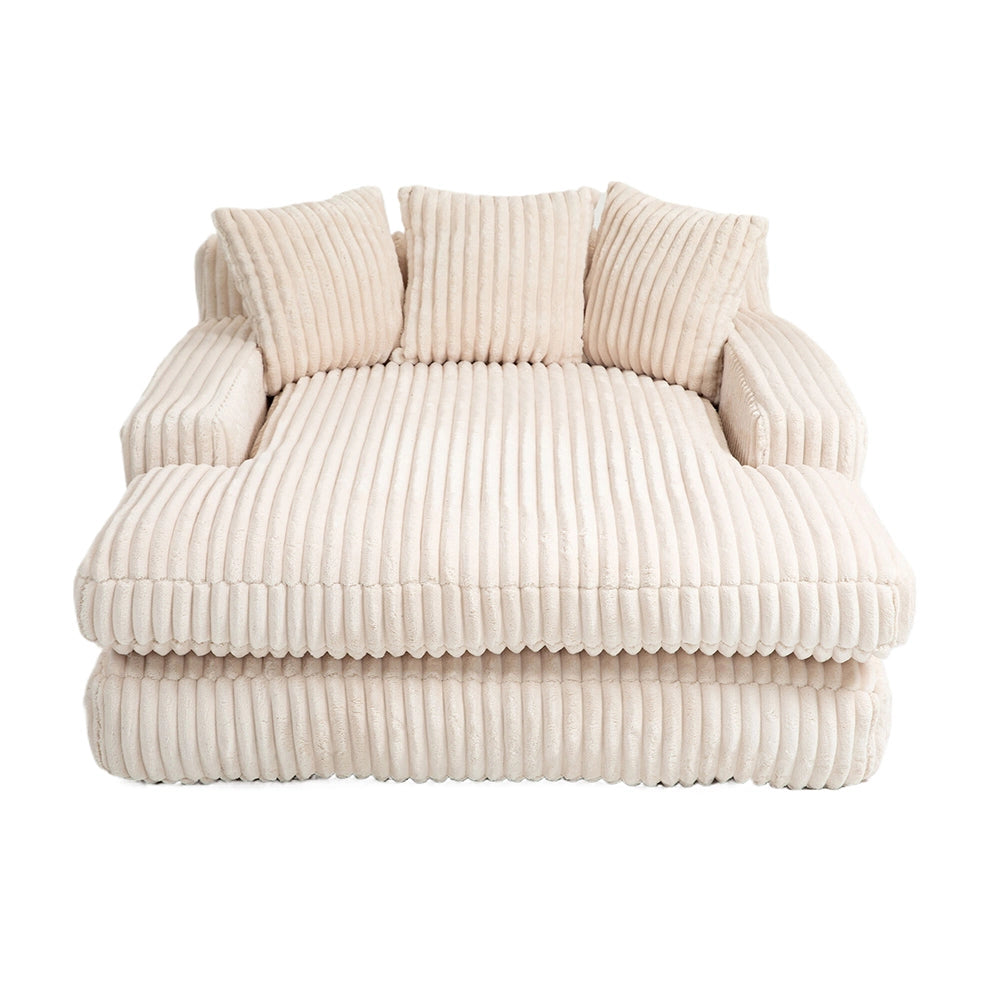 Cloud couch - Xylo - Velluto coste 3 cuscini beige