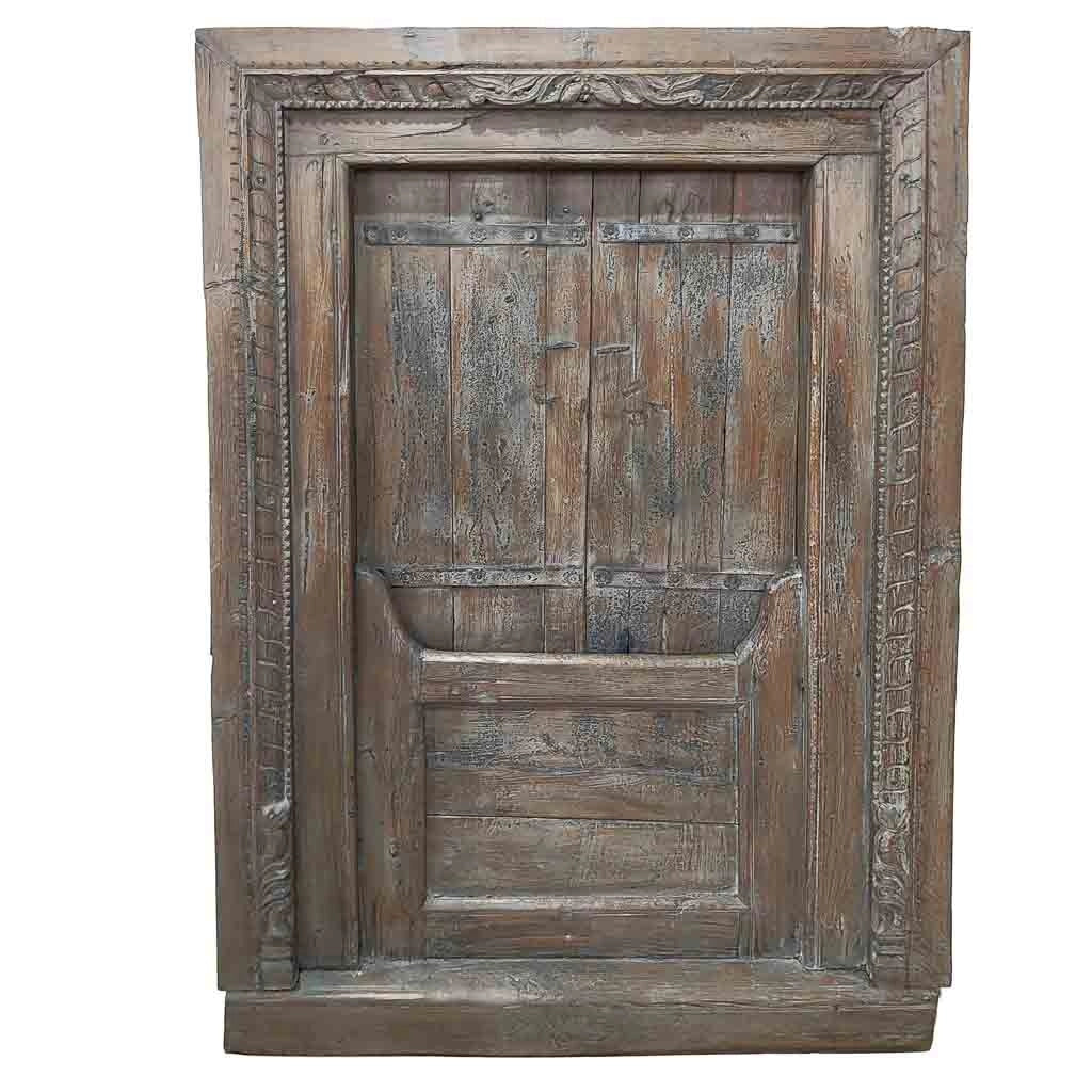 Finestra artigianale in legno marrone 99x11x148h cm