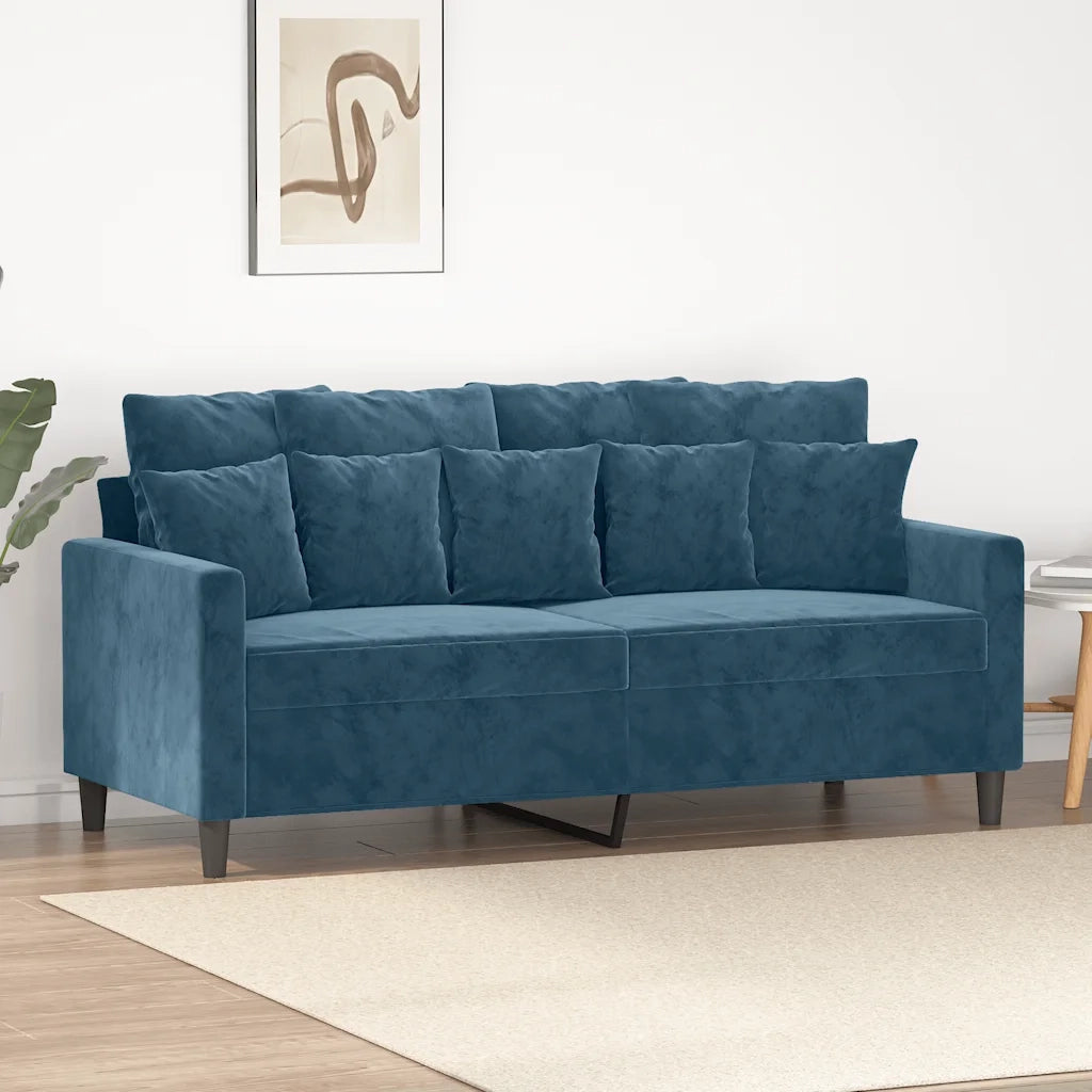 Divano a 2 Posti-Sofa 2 Posti Blu 140 cm in Velluto 765478