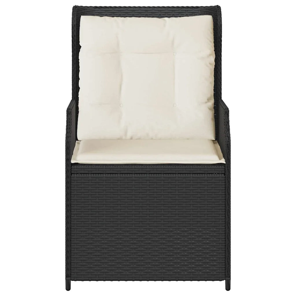 Panchina da giardino 2 pcs Nero polyrattan 3394485