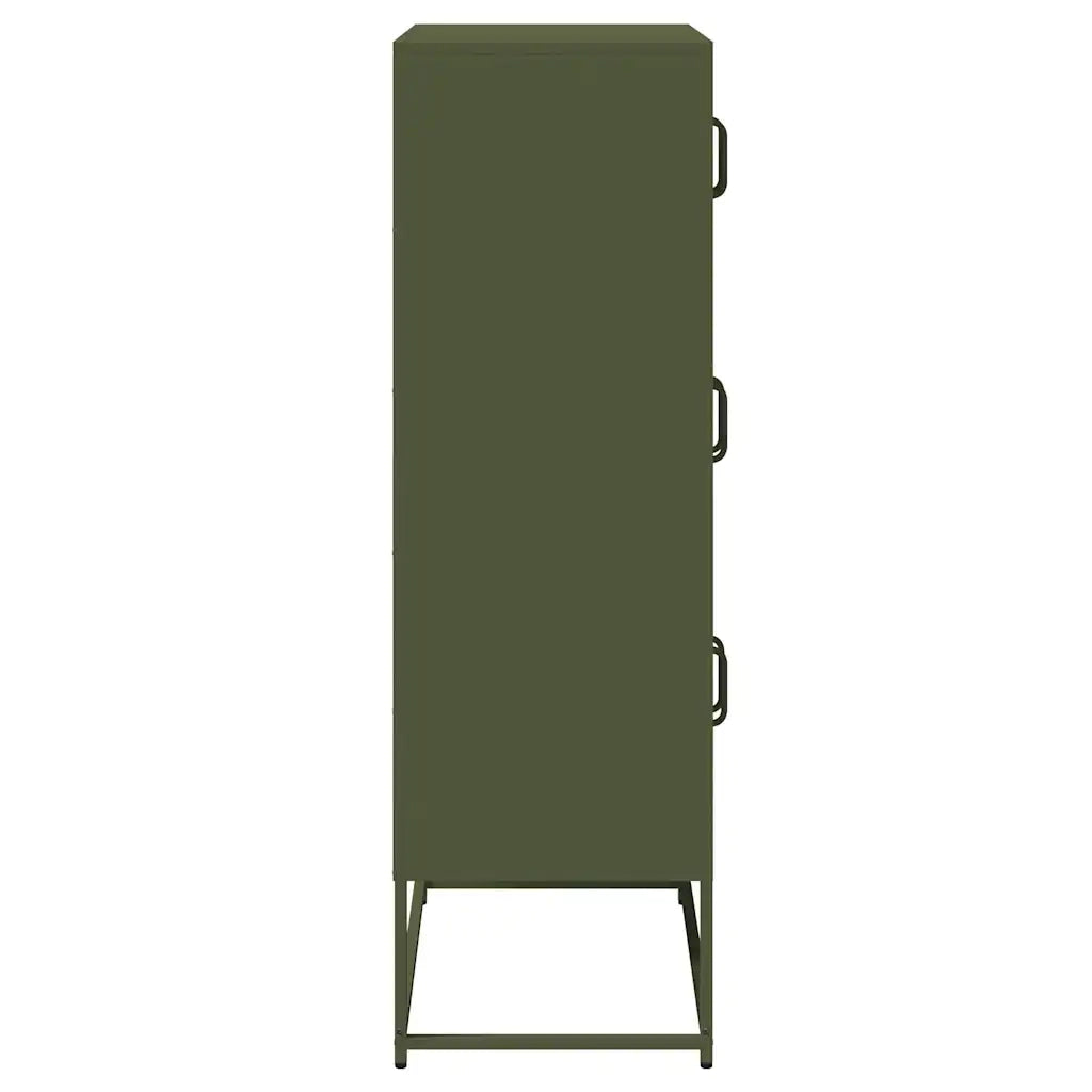 Credenza Verde Oliva 68x39x123 cm in Acciaio 853354