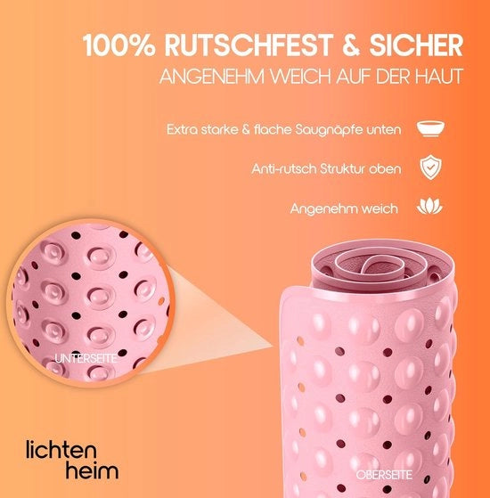 Matte Antiscivolo BPA - Libero - 1 pezzo - Rosa - 53 x 53 cm