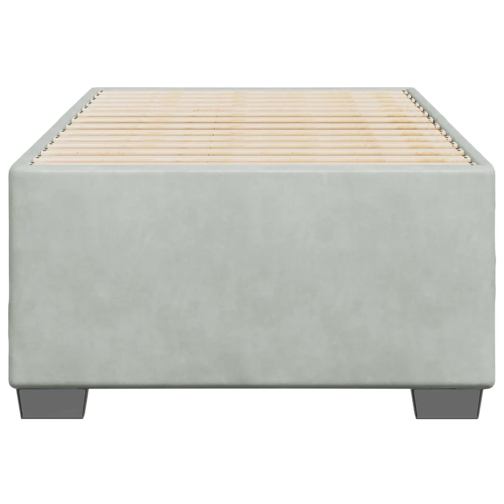 Giroletto senza Materasso Grigio Chiaro 90x200 cm Velluto 3284607