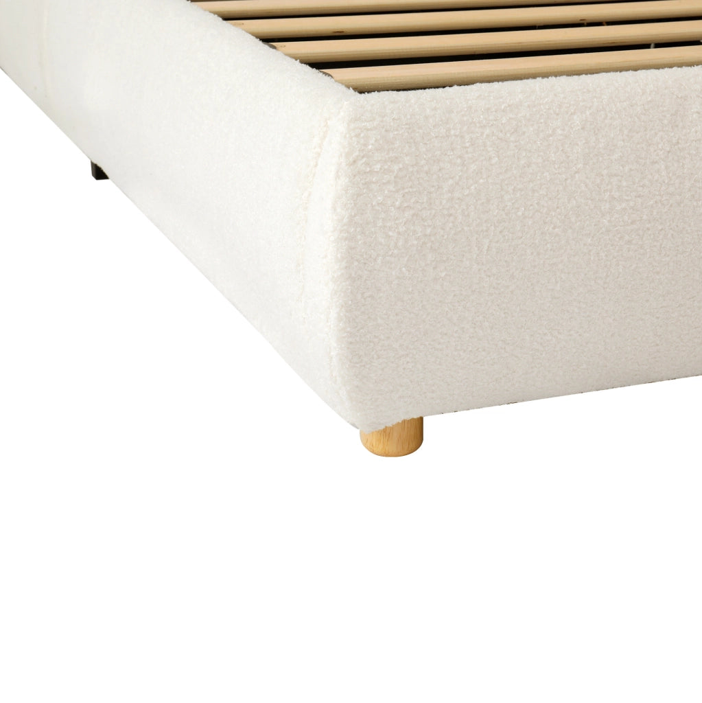 Letto imbottito per bambini 90x200 cm con contenitore e rete a doghe
