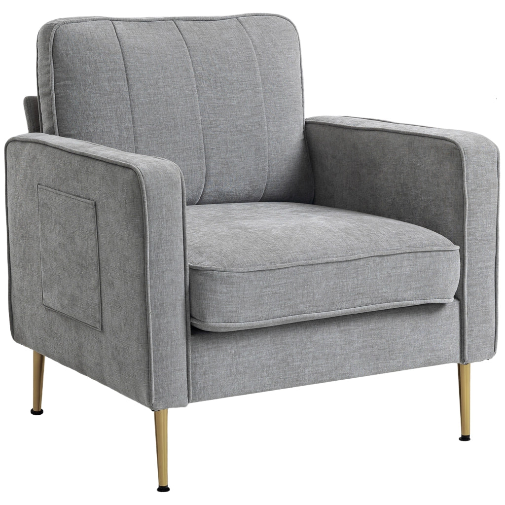 Poltrona in tessuto con tasche laterali ¨C Minimal ¨C grigio