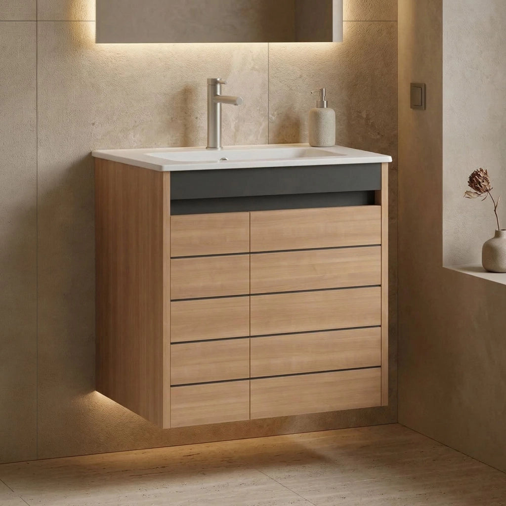 Mobile lavabo "Ricato 60" - 61 x 47 x 62 cm - Noce