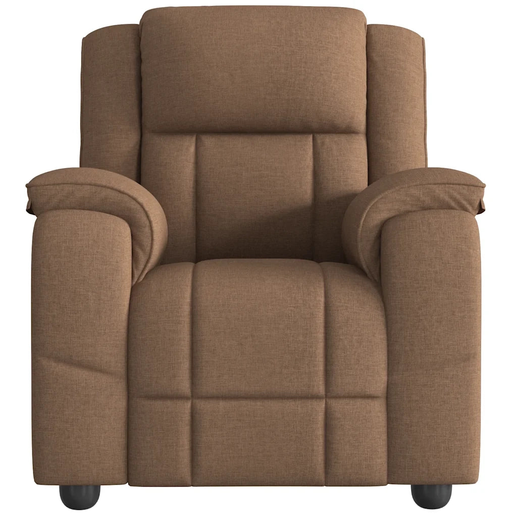 Poltrona Reclinabile in Tessuto Marrone 4015704