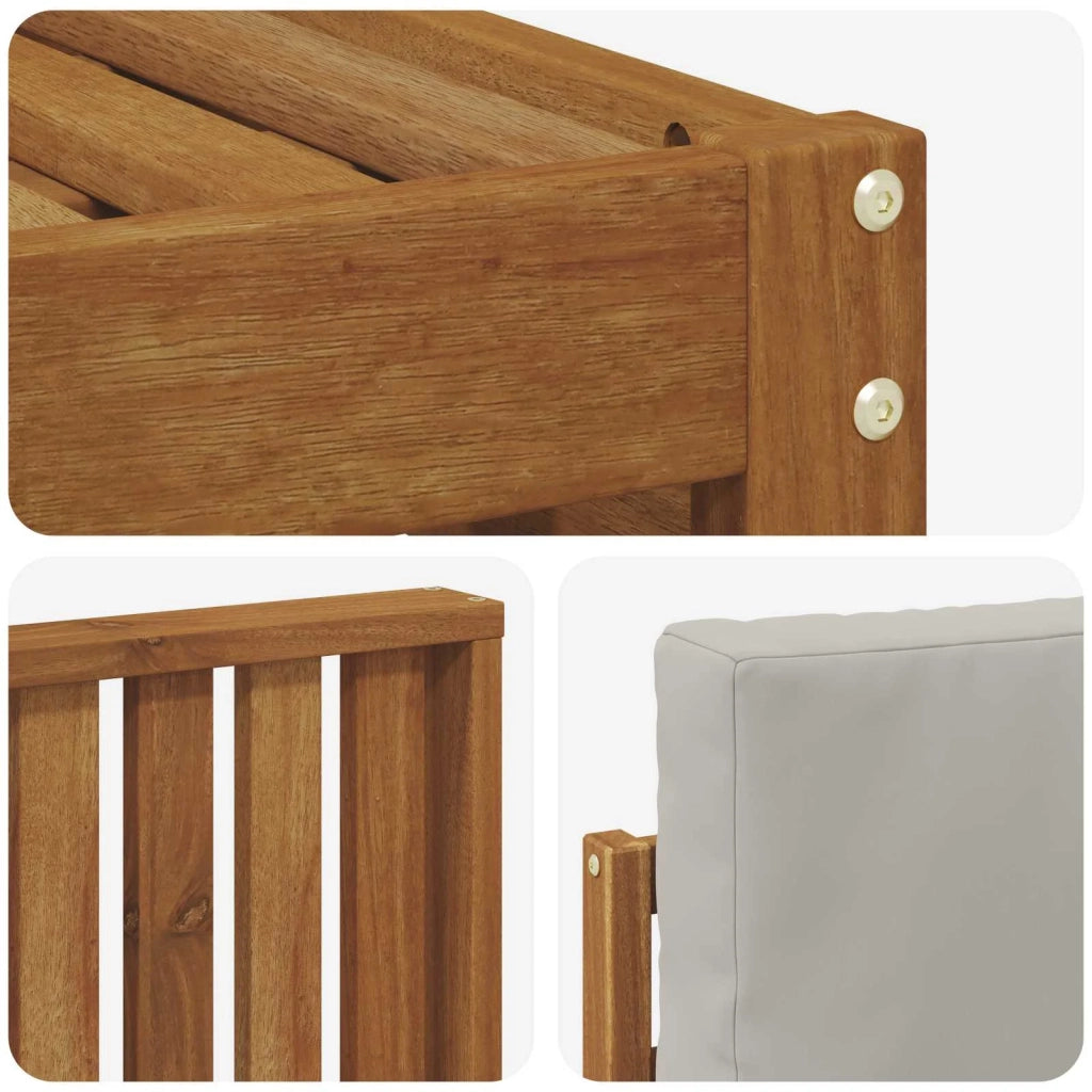 Set divani con cuscino 8 pcs Grigio Naturale e Chiaro 3374486