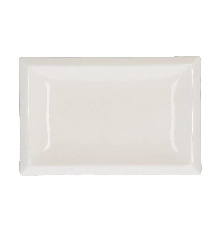 Vassoio Piatto in Ceramica Bianco Rettangolare 26 x 17 cm