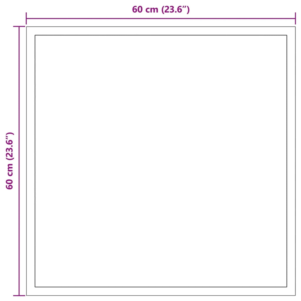 Specchio da bagno LED Trasparente 60 x 60 cm vetro temperato 42045809