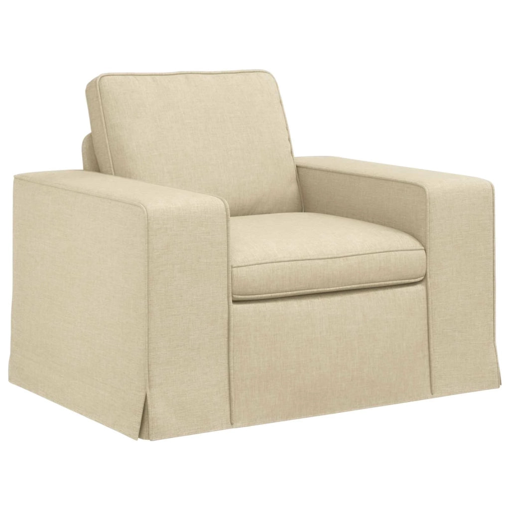 Set di divani 2 pcs Crema 182 x 80 x 82 cm Tessuto 3407549