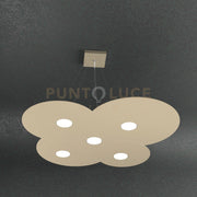 CLOUD SOSPENSIONE 5+2 LUCI BIEMISSIONE SABBIA 1128-S5+2-SA