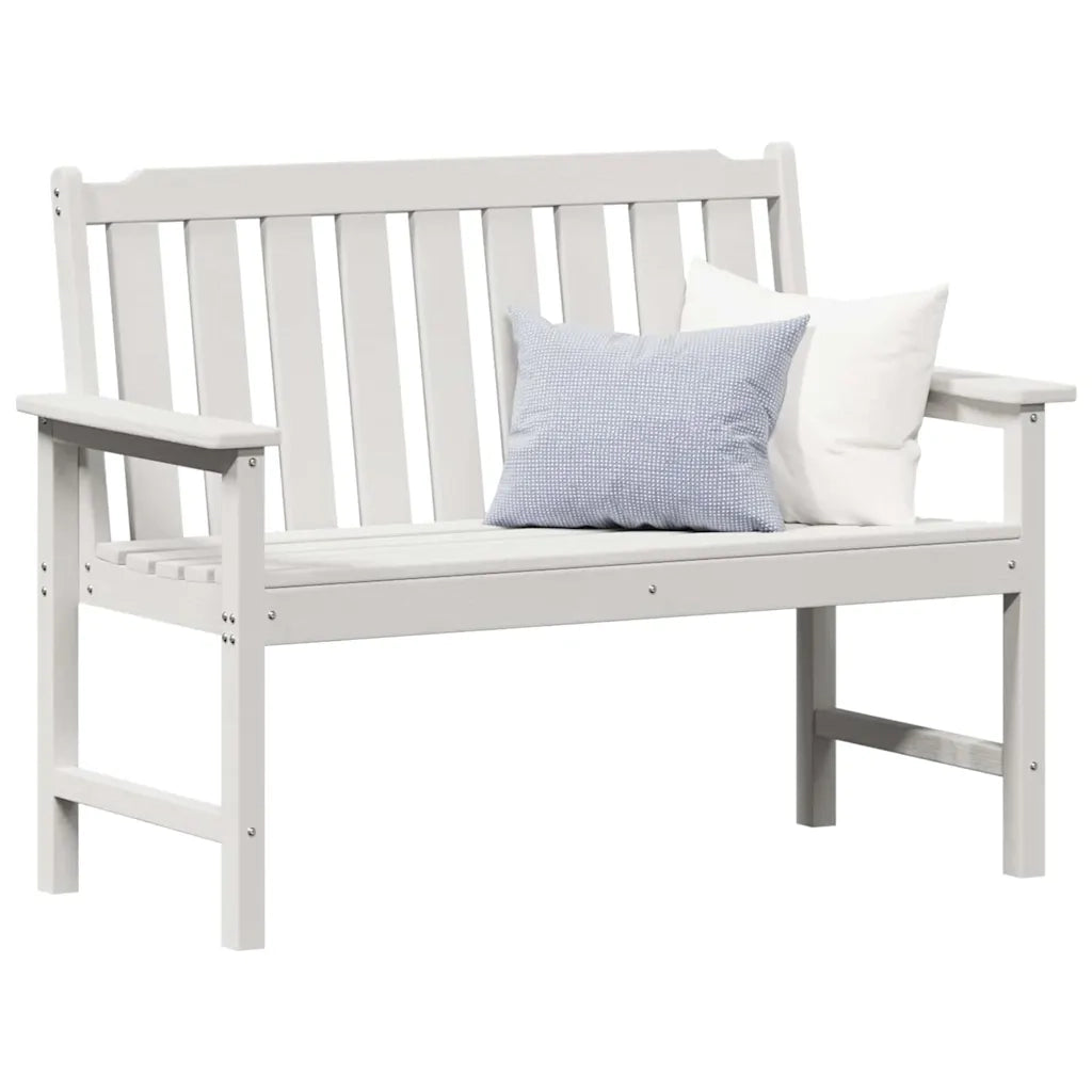 Panchina da giardino Bianco 120 x 59 x 88 cm HDPE 42006601