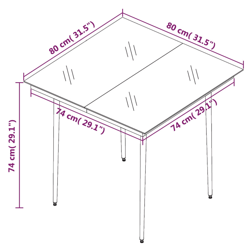 Set da Pranzo da Giardino 3 pz con Cuscini Beige in Polyrattan 3262868
