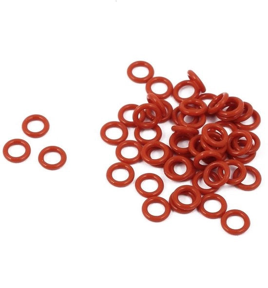 50 pezzi di O-ring in gomma termoresistente 5mm x 1mm in rosso