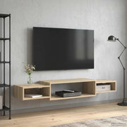 Mobile TV da Parete A parete-Credenza per TV sospesa Rovere Sonoma 140 x 28 x 21 cm