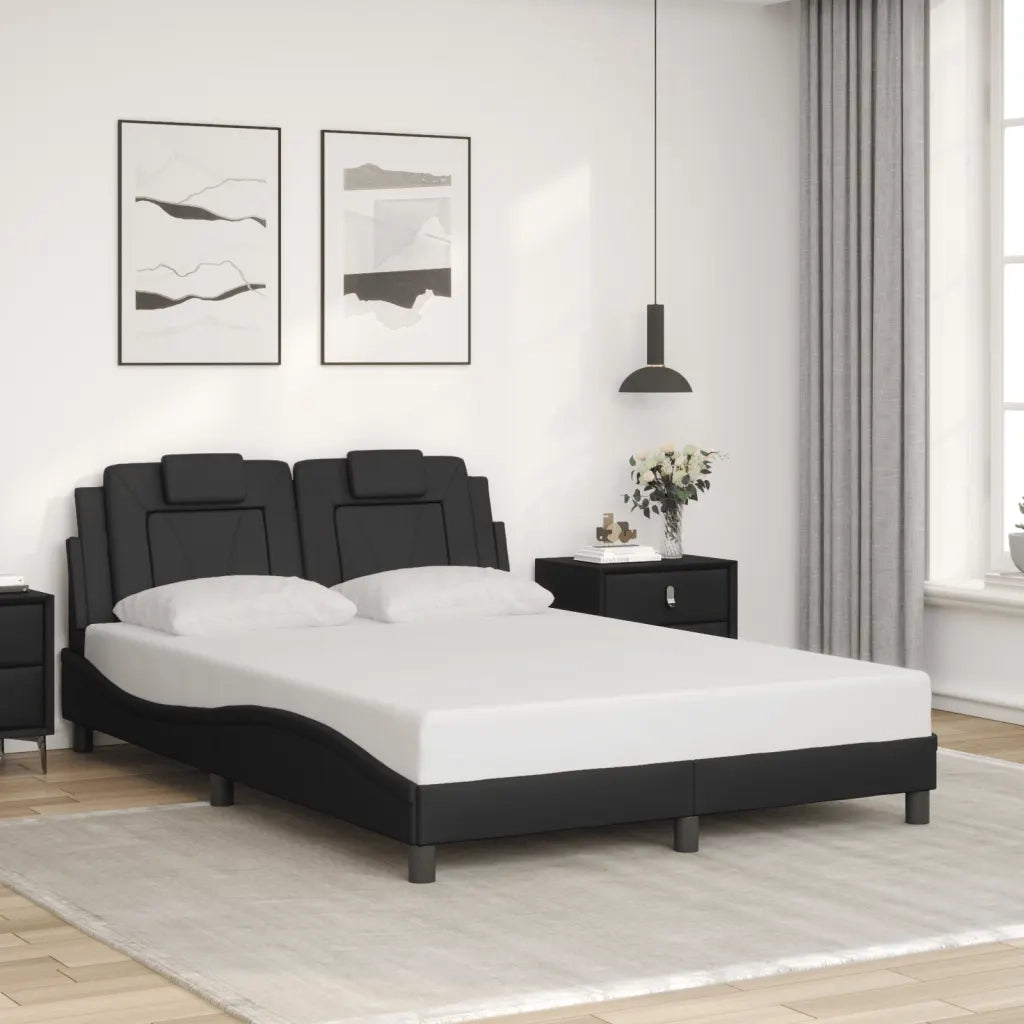 Giroletto Viana con LED senza Materasso Nero 140x190 cm 3214015