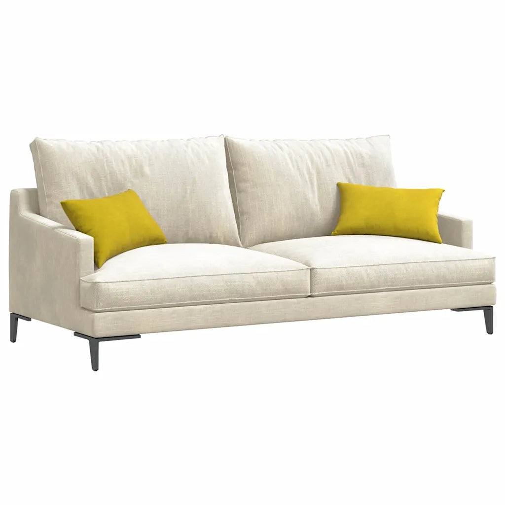 Cuscini da Divano 2 pz-Set di 2 Cuscini per Sofa Giallo 50 x 30 cm Tessuto in Cords