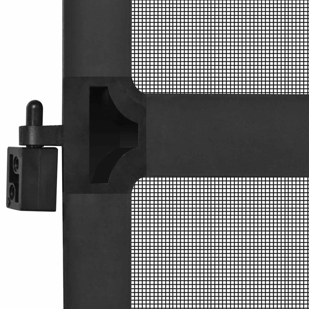 Schermo Insetti a Battente Antracite e Nero 100 x 215 cm 42047077