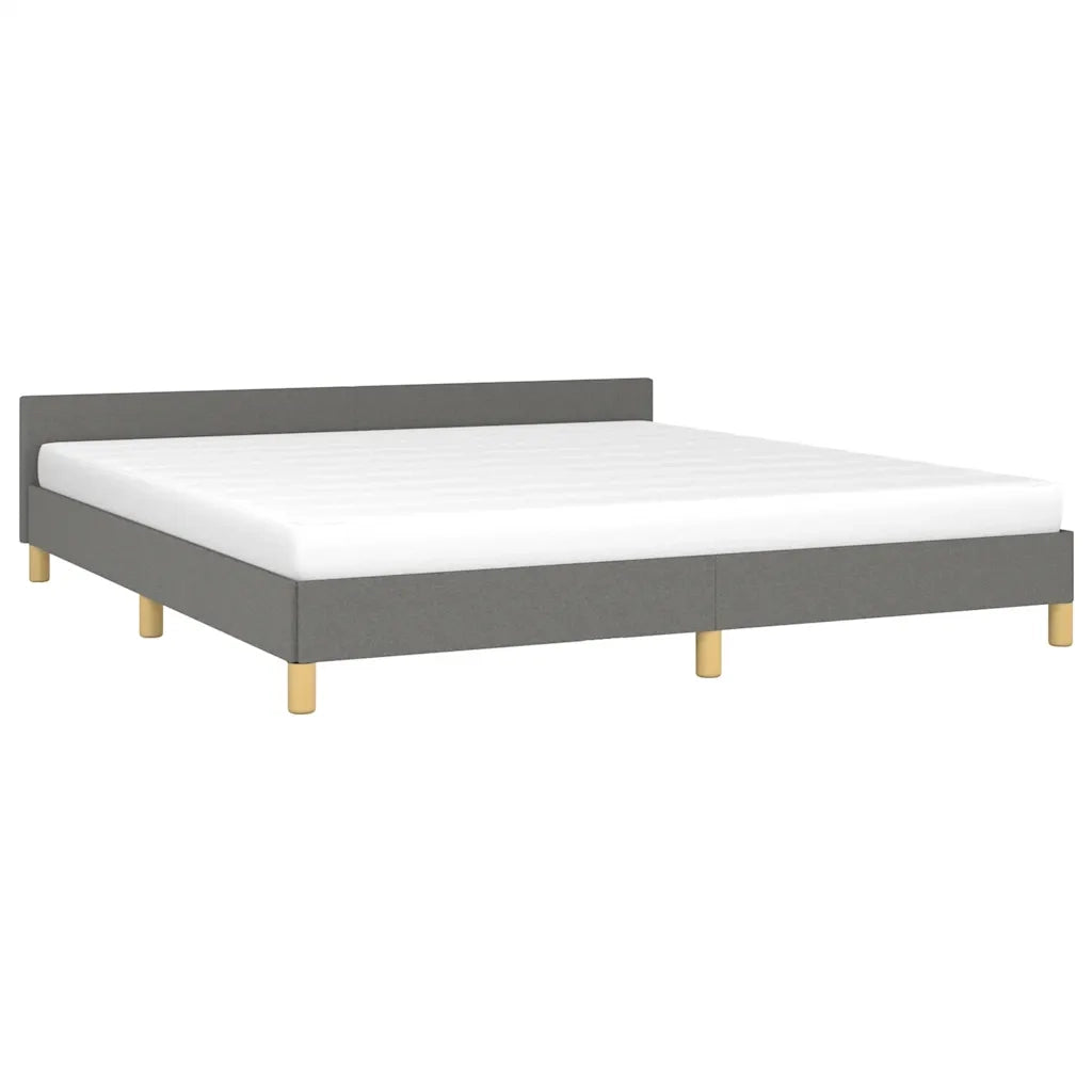 Letto matrimoniale | Letto per adulti | Giroletto senza Materasso Grigio Scuro 180x200 cm Tessuto
