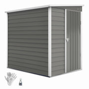 Casetta da Giardino in Metallo ¨C Xylo ¨C Acciaio Zincato Grigio 142x184x165 cm