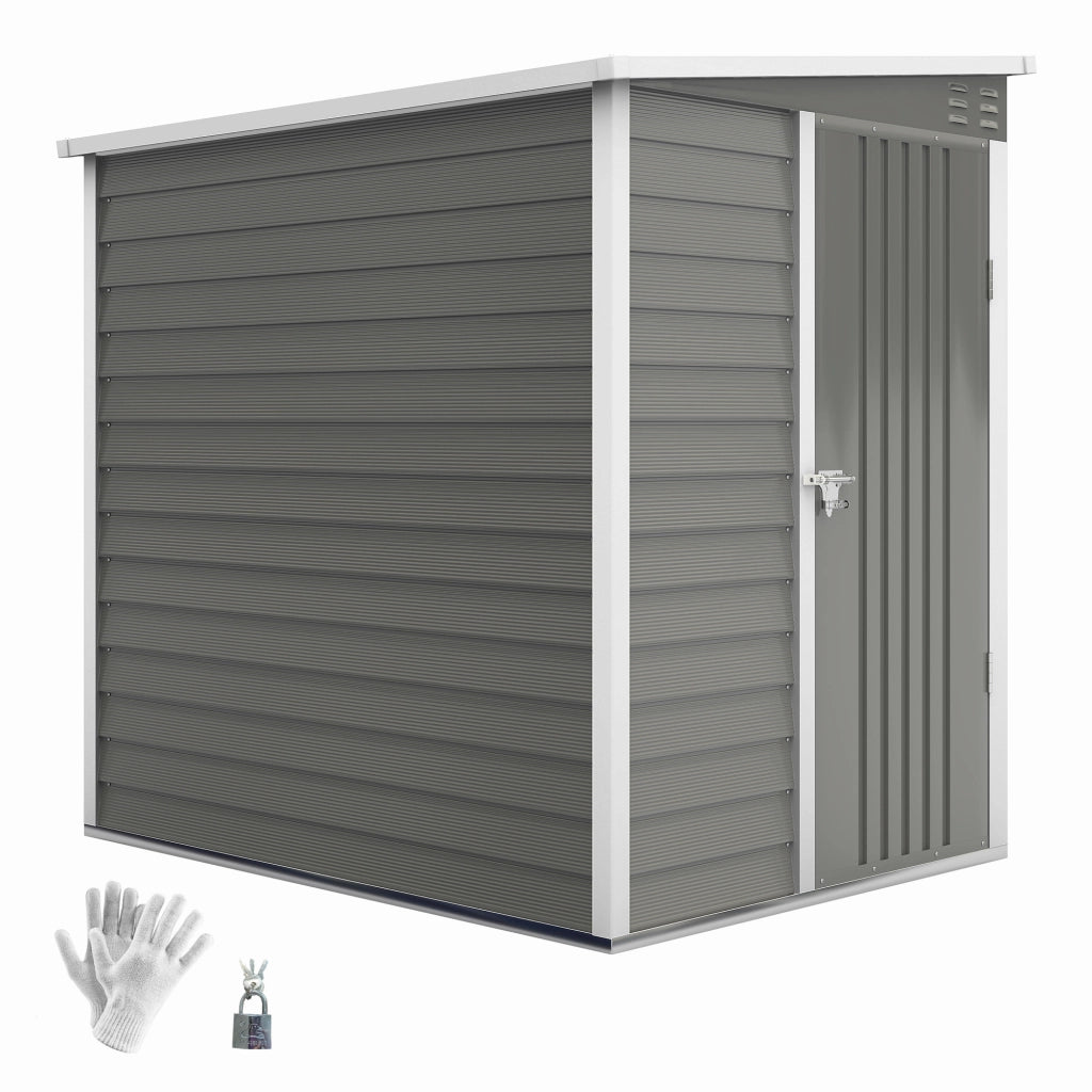 Casetta da Giardino in Metallo ¨C Xylo ¨C Acciaio Zincato Grigio 142x184x165 cm