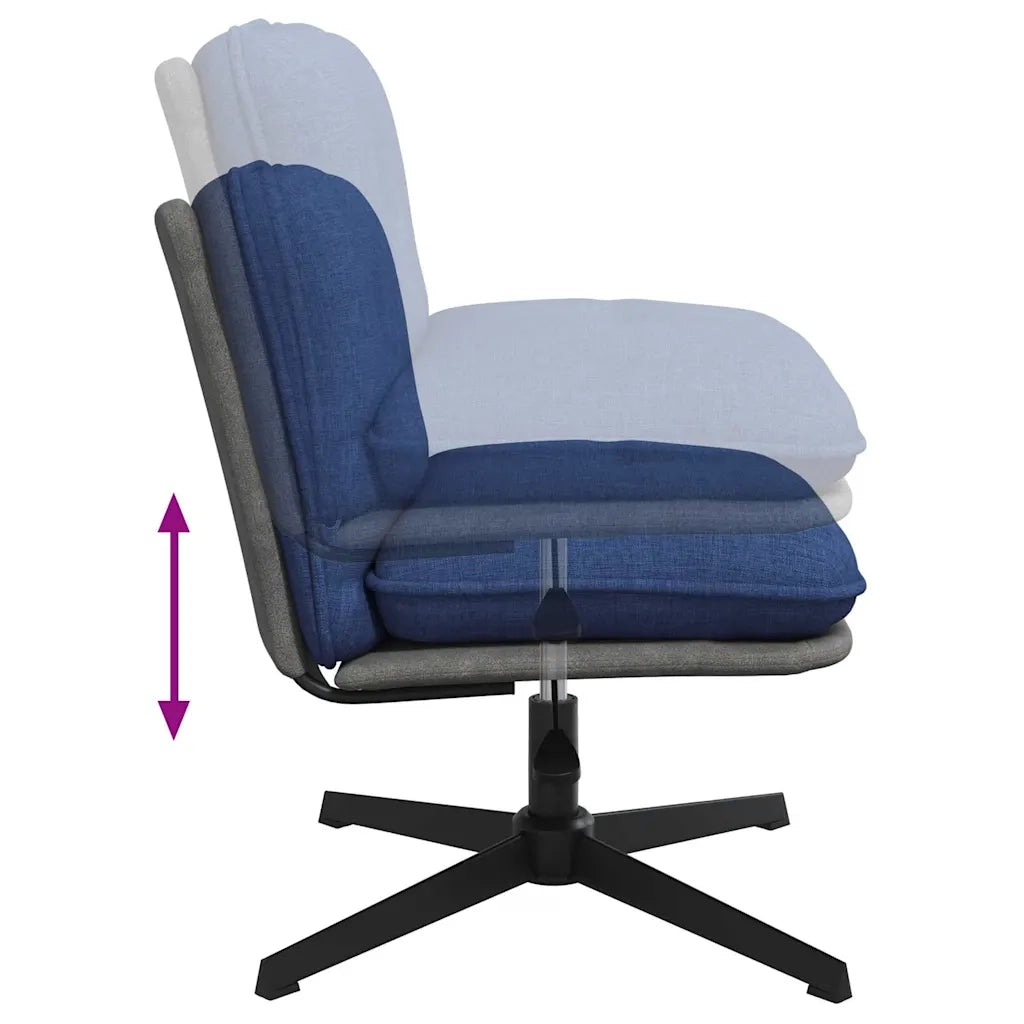 Sedia da Ufficio Girevole Blu in Tessuto 4105393