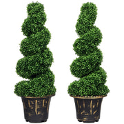 Set Piante Artificiali Buxus Spiraliforme ¨C Minimal ¨C Verde 90 cm