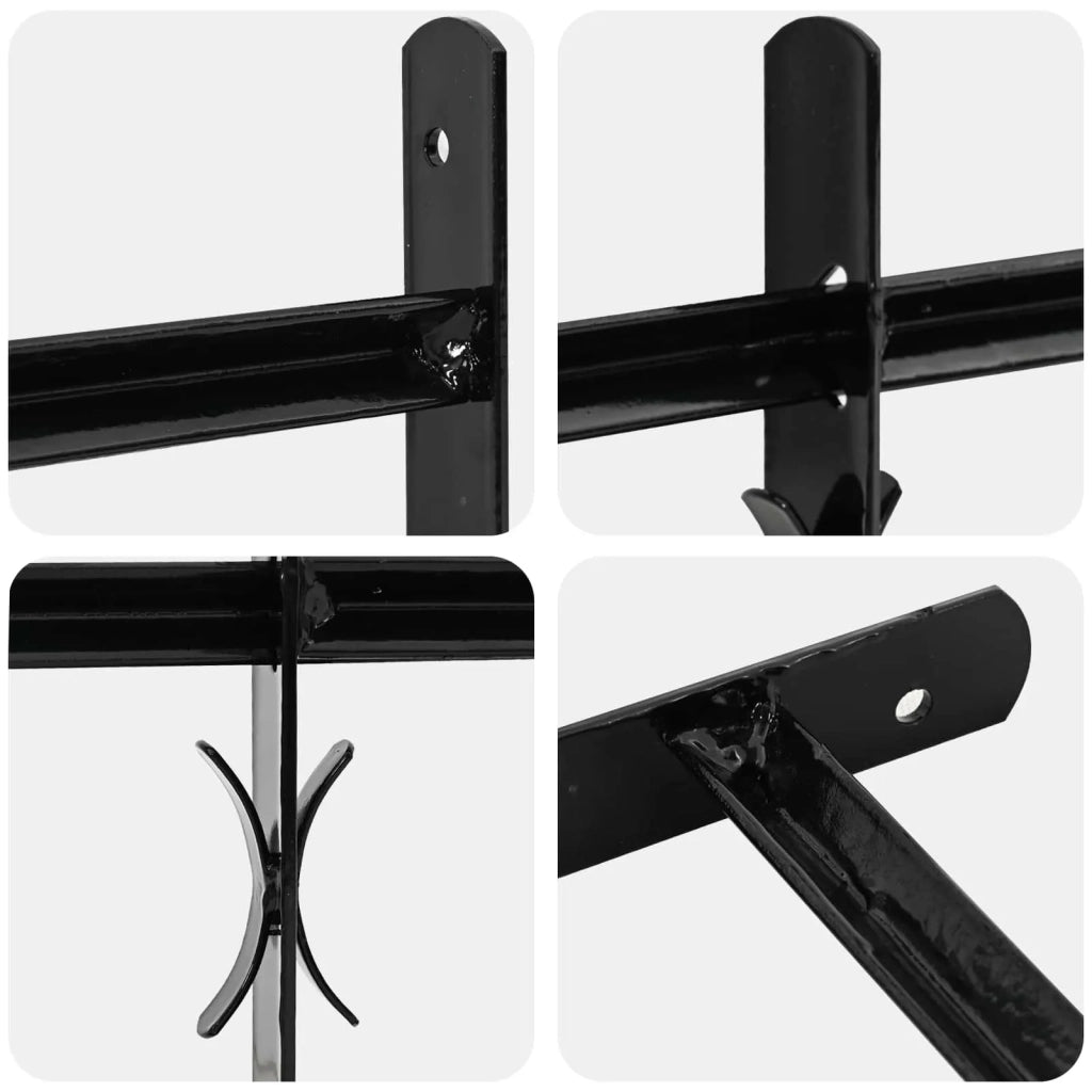 Griglia Finestra 76 x 30 cm Acciaio verniciato a polvere Nero CFW3237379