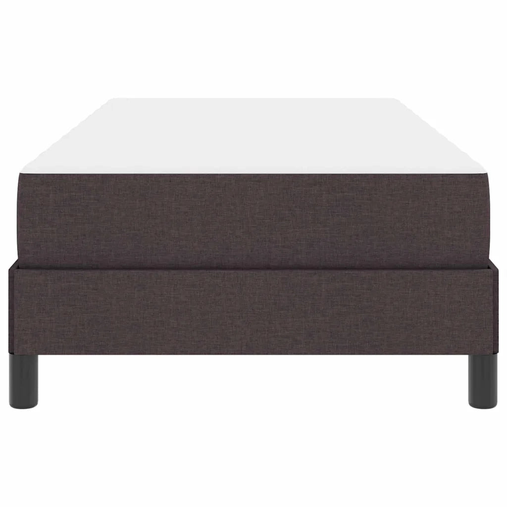 Letto a molle con materasso Marrone Scuro 80 x 200 cm Tessuto
