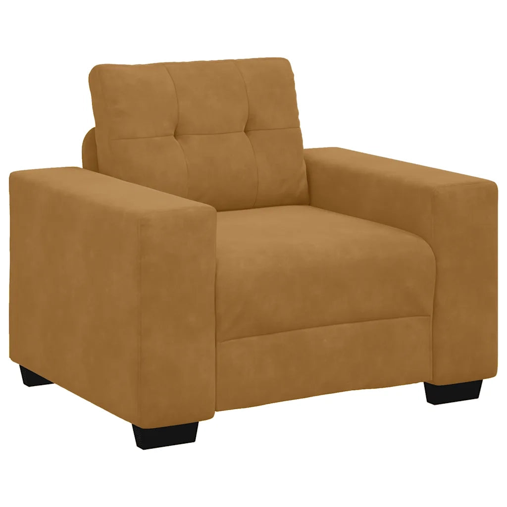 Divano Sedia Marrone 100x78x80 cm Velluto 4105105